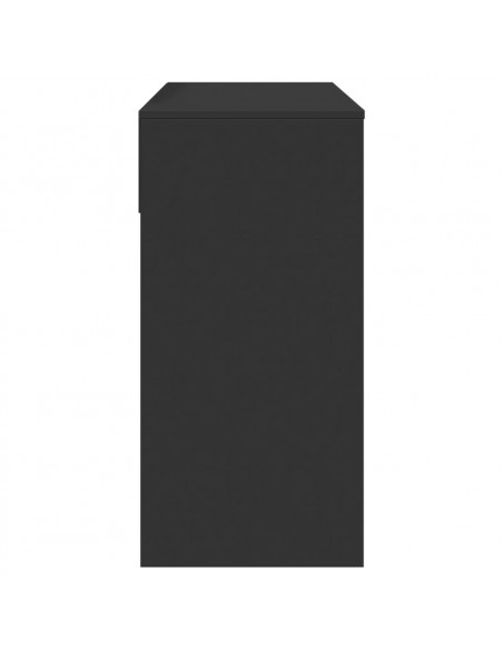 Toeletta con Specchio Nero 80x39x80 cm