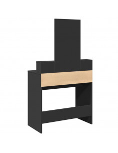 Toeletta con Specchio Nero 80x41x144,5 cm