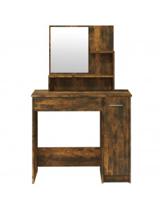 Toeletta con Specchio Rovere Fumo 86,5x35x136 cm