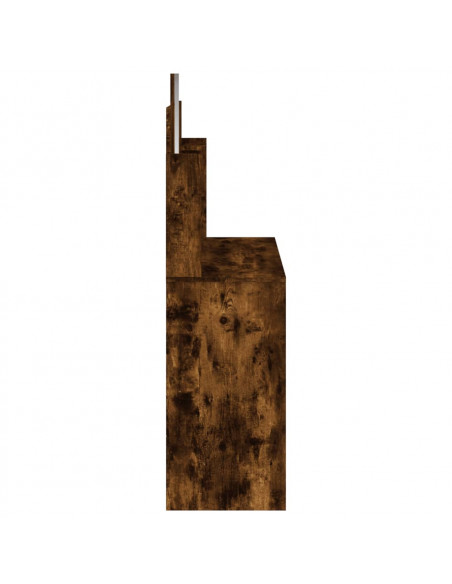 Toeletta con Specchio Rovere Fumo 96x39x142 cm