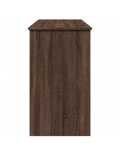 Toeletta con Specchio Rovere Marrone 100x45x76 cm