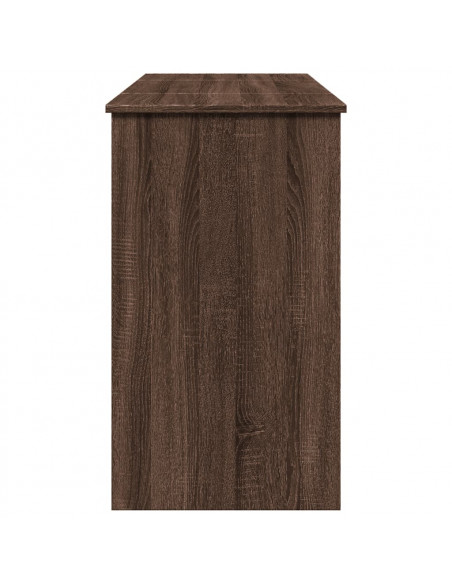 Toeletta con Specchio Rovere Marrone 100x45x76 cm