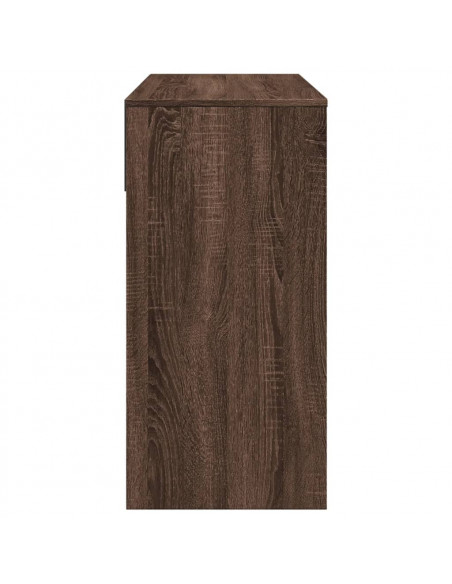 Toeletta con Specchio Rovere Marrone 80x39x80 cm