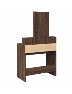 Toeletta con Specchio Rovere Marrone 80x41x144,5 cm