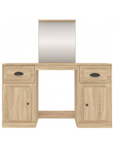 Toeletta con Specchio Rovere Sonoma 130x50x132,5 cm