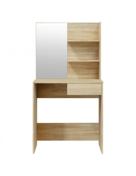 Toeletta con Specchio Rovere Sonoma 74,5x40x141 cm