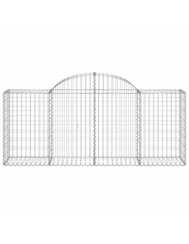 Cesti Gabbioni ad Arco 4 pz 200x50x80/100 cm Ferro Zincato