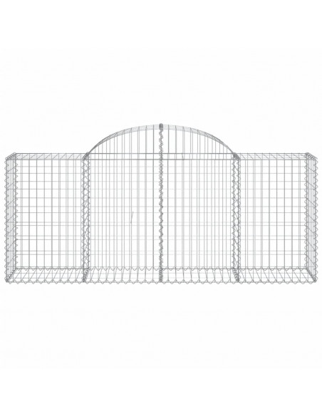 Cesti Gabbioni ad Arco 4 pz 200x50x80/100 cm Ferro Zincato