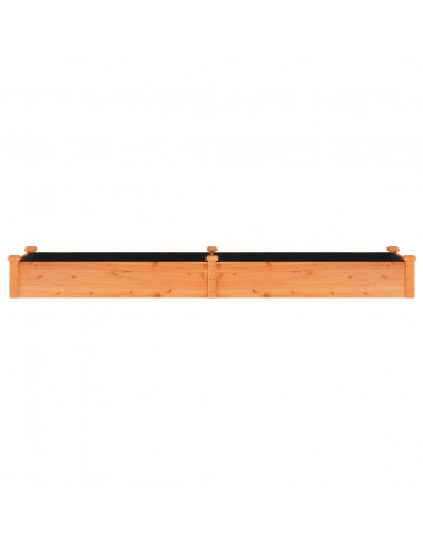 Fioriera Giardino con Fodera Marrone 240x60x25cm Massello Abete