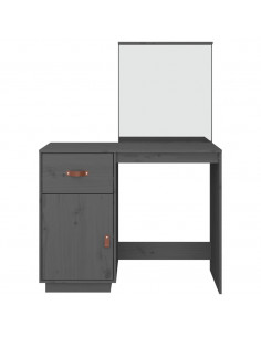 Toeletta Grigia 95x50x134 cm in Legno Massello di Pino