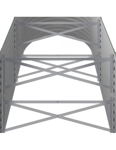 Letto Giardino Acciaio Verniciato a Polvere 224x80x68 cm Verde