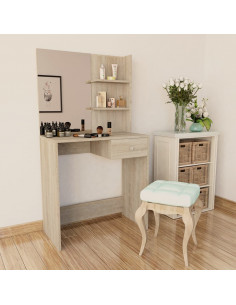 Toeletta in Legno Multistrato 75x40x141 cm Rovere