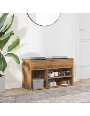 Scarpiera Rovere Artigianale 80x30x45 cm in Legno Multistrato