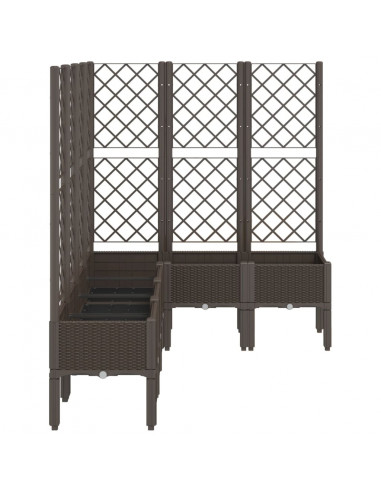 Fioriera Giardino con Graticcio Marrone 160x120x142 cm in PP