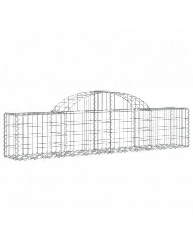 Cesti Gabbioni ad Arco 13 pz 200x30x40/60 cm Ferro Zincato