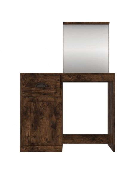 Toeletta Specchio Rovere Fumo 90x50x132,5cm Legno Multistrato