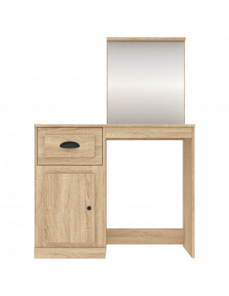 Toeletta Specchio Rovere Sonoma 90x50x132,5cm Legno Multistrato