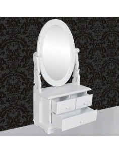 Toletta con Specchio Oscillante Ovale in MDF