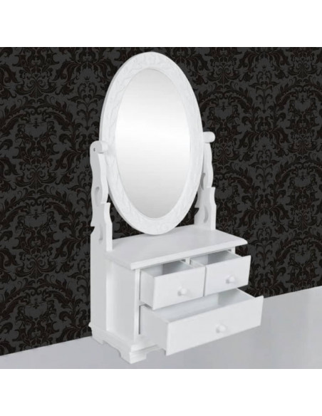 Toletta con Specchio Oscillante Ovale in MDF
