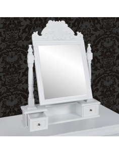 Toletta con Specchio Rettangolare Oscillante in MDF