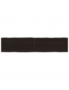 Piano Tavolo Marrone Scuro 180x40x(2-6)cm Rovere Non Trattato 2
