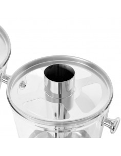 Triplo Distributore di Succhi di Frutta e Bibite Acciaio Inossidabile 3 x 8 L