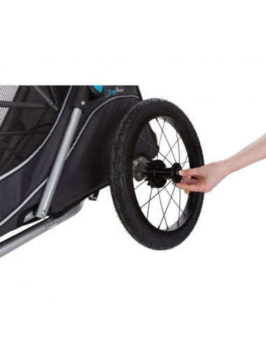 TRIXIE Rimorchio da Bici per Cani M Grigio