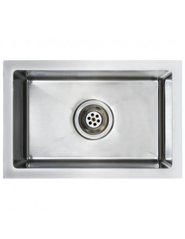 Lavello da Cucina Lavorato a Mano in Acciaio Inox