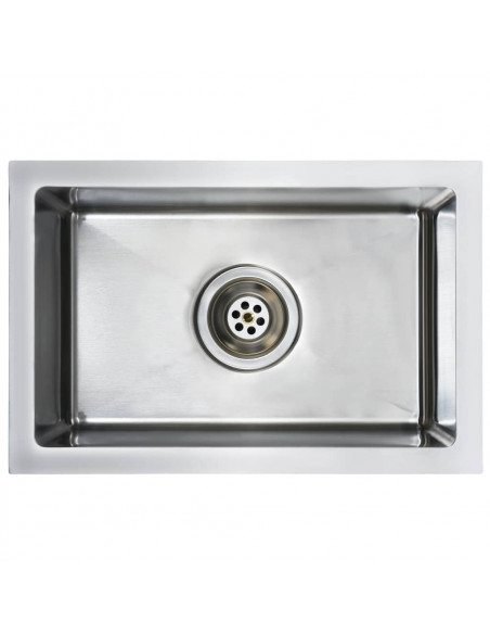 Lavello da Cucina Lavorato a Mano in Acciaio Inox
