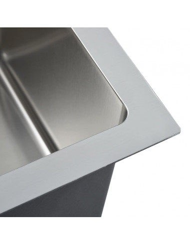 Lavello da Cucina Lavorato a Mano in Acciaio Inox