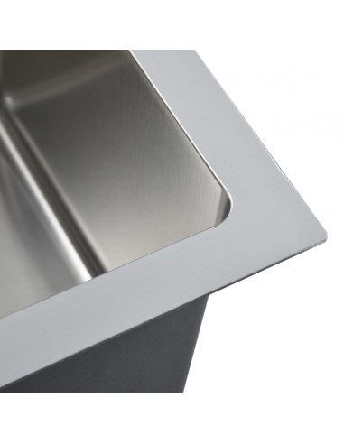 Lavello da Cucina Lavorato a Mano in Acciaio Inox