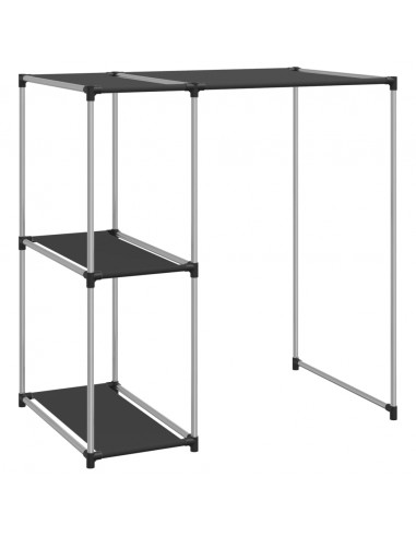 Rastrelliera per Lavatrice Nera 87x55x90,5 cm Ferro