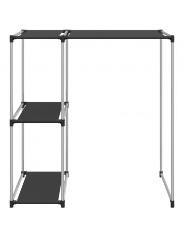 Rastrelliera per Lavatrice Nera 87x55x90,5 cm Ferro