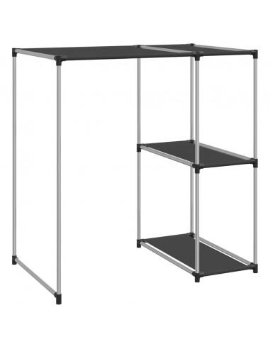 Rastrelliera per Lavatrice Nera 87x55x90,5 cm Ferro