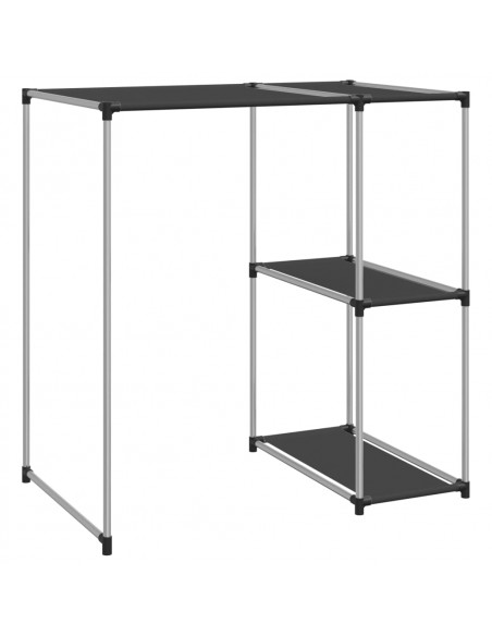 Rastrelliera per Lavatrice Nera 87x55x90,5 cm Ferro