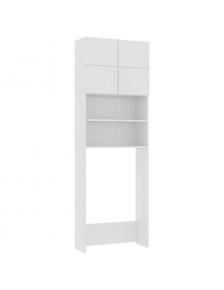 Mobile per Lavatrice Bianco 64x25,5x190 cm in Multistrato