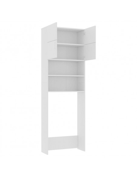 Mobile per Lavatrice Bianco 64x25,5x190 cm in Multistrato
