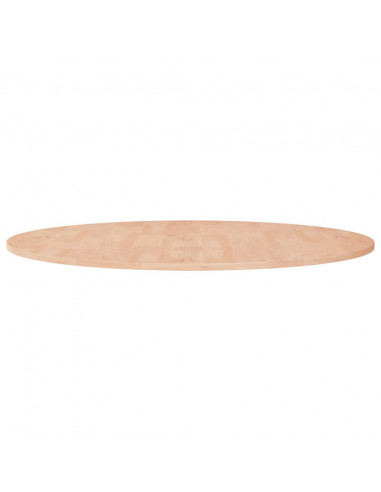 Piano Tavolo Rotondo Ø90x1,5 cm Massello di Rovere Non Trattato
