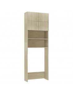 Mobile Lavatrice Rovere Sonoma 64x25,5x190 cm Legno Multistrato 2
