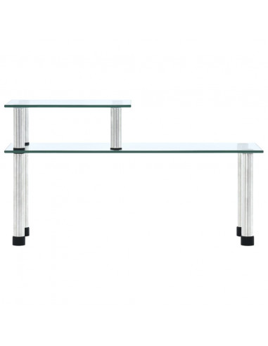 Mensola da Cucina Trasparente 45x16x26 cm in Vetro Temperato