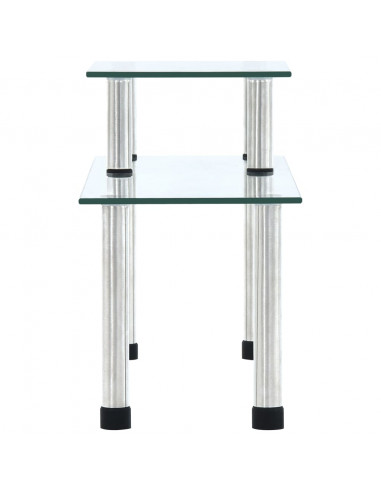 Mensola da Cucina Trasparente 45x16x26 cm in Vetro Temperato