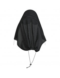 Tunnel a Rete 3pz Neri in Acciaio e Polietilene