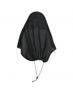 Tunnel a Rete 4pz Neri in Acciaio e Polietilene