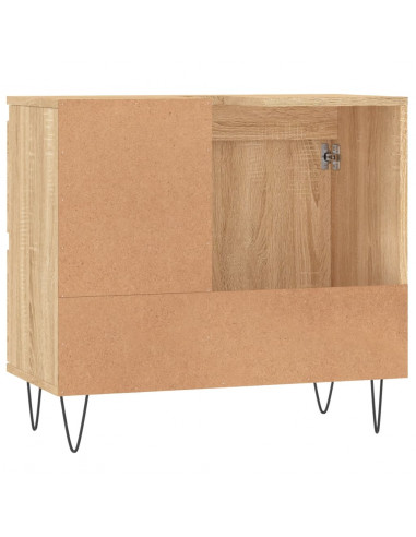 Armadietto da Bagno Rovere Sonoma 65x33x60 cm Legno Multistrato