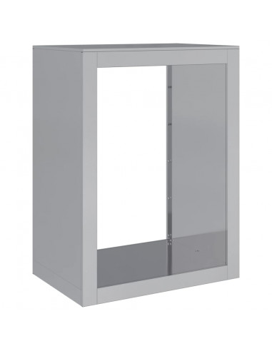 Rastrelliera per Legna 60x40x80 cm in Acciaio Zincato