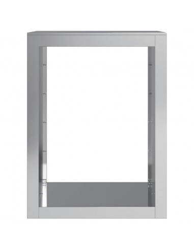 Rastrelliera per Legna 60x40x80 cm in Acciaio Zincato