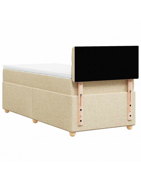 Giroletto a Molle con Materasso Crema 80x200 cm inTessuto