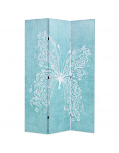 Paravento Pieghevole 120x170 cm Stampa Farfalla Blu 2