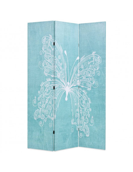 Paravento Pieghevole 120x170 cm Stampa Farfalla Blu