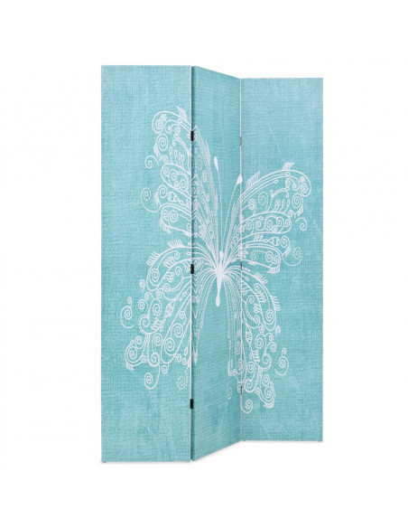Paravento Pieghevole 120x170 cm Stampa Farfalla Blu